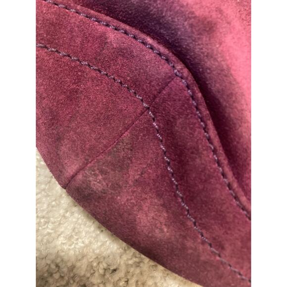 COACH Soho 9658 Hobo Bag Purple Suede Baguette Handbag Y2K Auth! Orig Owner! - Picture 12 of 12